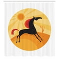 thumbnail image 3 of Ambesonne Horse Shower Curtain, Abstract Animal Desert, 69"Wx70"L, Multicolor, 3 of 3