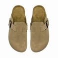 thumbnail image 5 of Kids Suede Clogs for Boys Girls Cork Footbed Sandals Potato Shoes Toddler Slip On Indoor Slippers Classic Outdoor Slipper Mules with Adjustable Buckle, 5 of 7