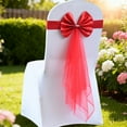 thumbnail image 4 of WMGHA Christmas Chair Back Bow - Reusable Holiday Chair Tie Decorations, Adjustable Chair Sash for Christmas Party, Thanksgiving,Holiday Dinner, Harvest Dinner, Banquet,Reception,New Year Decor, 4 of 4