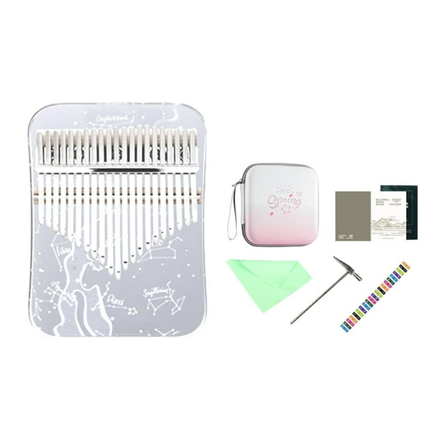 Mini piano de pulgar con llavero, accesorio musical de 21 teclas, ideal para amantes de la música. Estilo A