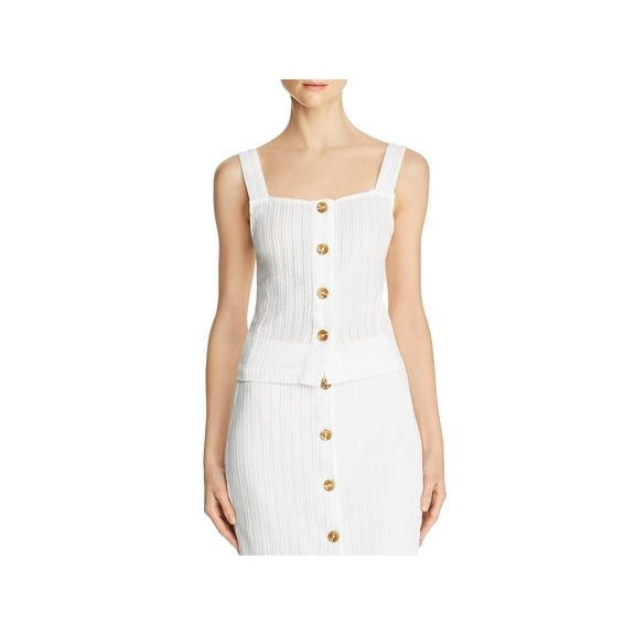 DL1961 Womens Cotton Cropped Tank Top White S