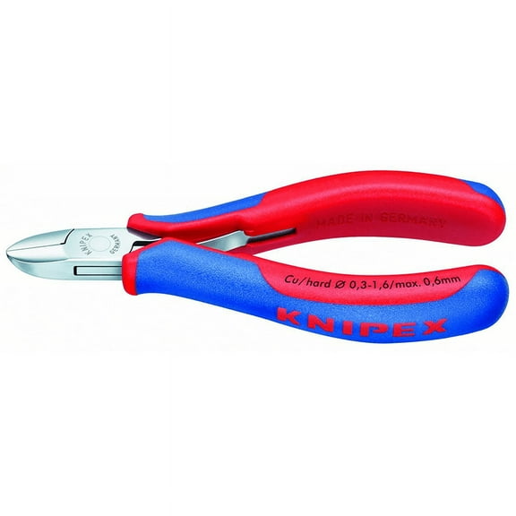 Knipex 5.1" Electronics Diagonal Cutter, Round Head with Small Bevel - Multigrip