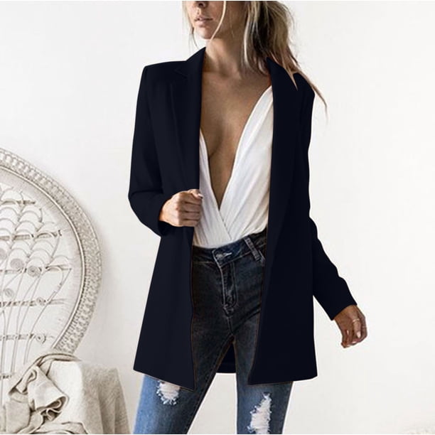 Puntoco Chaqueta casual para mujer Traje de manga larga coloreada para oficina de negocios Puntoco Puntoco-1