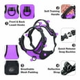thumbnail image 7 of PHOEPET No Pull Dog Harness Medium Reflective Front Clip Vest with Handle, Adjustable 2 Metal Rings 2 Buckles,Purple, 7 of 7