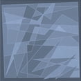 thumbnail image 1 of Ahgly Company Machine Washable Indoor Square Transitional Denim Blue Area Rugs, 3' Square, 1 of 7