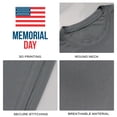 thumbnail image 4 of Coolnut Womens T Shirts Fashion Tops, Flyer Design For Memorial Day Women's Basic Short Sleeve Tees, Grey Lightweight Casual Summer Clothes, 2XL, 4 of 6