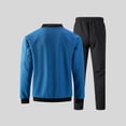 thumbnail image 5 of Timoontee Men's 2 Piece Waffle Knit Sets Long Sleeve Mock Neck Zip Up Jacket with Elastic Waist Drawstring Pant Outdoor Casual Breathable Tracksuit Blue XXXL, 5 of 6