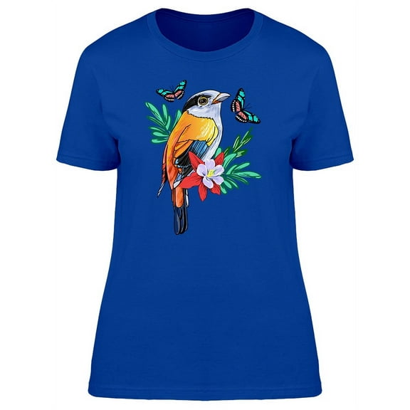 Bird With Butterfly T-Shirt Women -Image by Shutterstock, Female XX-Large