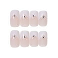 thumbnail image 4 of Fofosbeauty 24pcs Press on False Nails, Square Fake Nails, French Diamond, 4 of 9