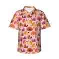 thumbnail image 1 of Fotbe Happy Thanksgiving Turkey Camisa Hawaiana para Hombre Unisex – Camisa Casual de Verano con Botones de Manga Corta de Algodón y Lino,Medium, 1 of 7