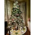 thumbnail image 4 of GZHJMY Christmas Tree Skirt Snowman Candy and Holly 30"ches for Indoor Outdoor Holiday Party Office Store Cupboard Decoration, 4 of 6