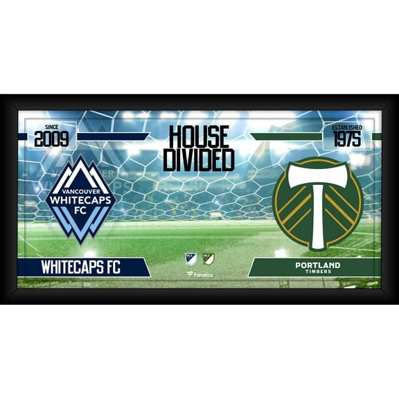 Vancouver Whitecaps FC vs. Portland Timbers Framed 10" x 20" House Divided Collage