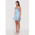 thumbnail image 2 of Women's Lace Trim Ruffle Tiered Strapless Mini Dress, 2 of 3