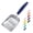 FLAT Aluminum Blue Handle, variant on Cat Litter Scoop, Aluminum Alloy Sifter, Kitty Metal Scooper, Deep Shovel, Long Handle, Poop Sifting, Kitten Pooper Lifter, Durable, Heavy Duty, for Litter Box