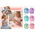 thumbnail image 2 of Easter Bunny Fidget Squishy Toys 3-Pack, Soft & Stretchy, Cute Assorted Colors for Stress Relief & Easter Gifts (3Pcs, Blue & Cyan & Green), 2 of 7