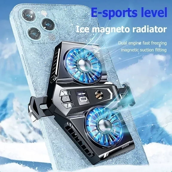 K8A Cell Phone Back-clip Semiconductor Cooling Fan K8A Flat Magnetic Radiator PUBG Game Cooler for Live Broadcast Cool Heat Sink