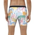 thumbnail image 4 of Salouo Zebra Colourful Pattern Men's Boxer Briefs, Soft & Breathable Underwear Elastic Waistband Briefs for Men,1-Pack, 4 of 7