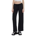 thumbnail image 2 of Caoirhny Women's Casual Long Pants Stripe Print Low Rise Wide Leg Trousers with Side Pockets, 2 of 9