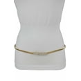 thumbnail image 2 of Women Hip Waist Belt Gold Metal Elastic Bling Plate Buckle S M L, 2 of 8