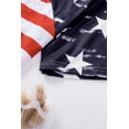 thumbnail image 4 of POGLIP Women's Black Contrast American Flag Cutout T-Shirt, 4 of 6