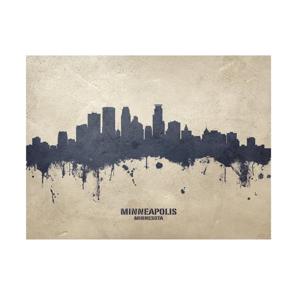 Michael Tompsett 'Minneapolis Minnesota Skyline Concrete' Canvas Art