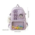 thumbnail image 3 of ZPAQI Shoulder Bag for Student Clear Pocket Bag Rucksack Versatile Nylon School Bag, 3 of 21