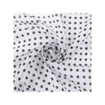 thumbnail image 4 of INSPIRE CHIC Women Polka Dots Cotton Linen Scarves, Retro Solid Color Plain Square Neckerchief Neck Scarf 22.8x22.8" Gray White-More Dots, 4 of 6