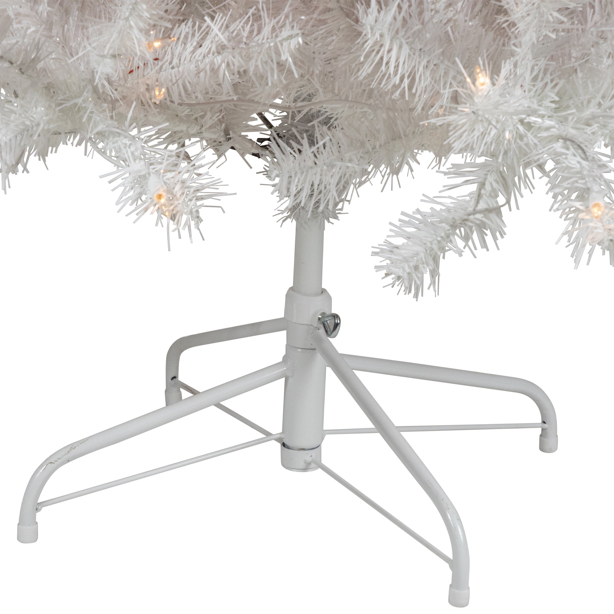 Northlight Clear LED White Prelit Slim Christmas Trees, 7.5'