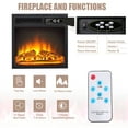 thumbnail image 5 of Moifoi Fireplace TV Stand for TVs up to 43",19" Electric Fireplace & Wooden Storage Cabinet, Adjustable LED Flame, White, 5 of 11