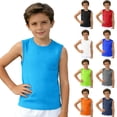 thumbnail image 7 of REDARER Boys Crew Neck Sleeveless Mesh Tank Top Breathable Lightweight Soft Casual Summer Athletic Play Shirt,11-12 Years, 7 of 7