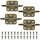 thumbnail image 1 of Acentos de muebles rústicos: bisagra a tope que no se cierra automáticamente con punta de minarete decorativa, latón antiguo para una apariencia atemporal, construcción de acero resistente que, 1 of 5