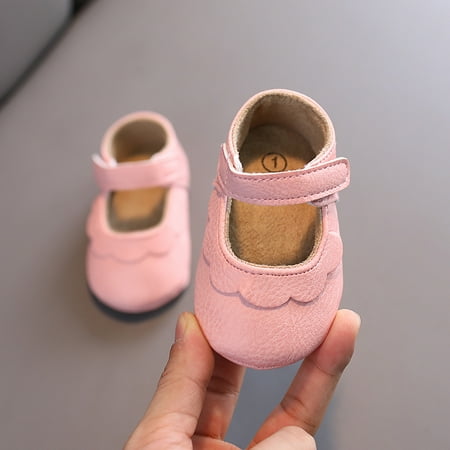 

Baby Girl Solid Color Cartoon Princess Shoes