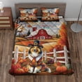 thumbnail image 2 of Thanksgiving Collie Pilgrim Grateful, Thankful, Blessed Fall Welcome Quilt Bedding Set Collie Dog Lover Gifts Idea 1 Blanket Bed Cover 2 Pillowcases - 00021, 2 of 5