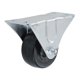 thumbnail image 1 of Smiths Ironmongery - Ruedas Rigid de Goma (Acero, Negro), 1 of 2