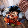 thumbnail image 3 of Dragon Ball Anime Angry Kid Goku Sky Clouds Blue 3D Round Mat, 3 of 5
