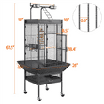 thumbnail image 5 of Renwick 61.5" Rolling Metal Bird Cage with Playtop, Black, 5 of 7