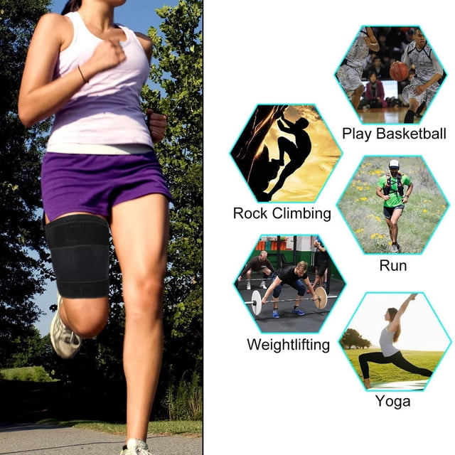 Khall Thigh Support Compression Thigh Splint Wrap Sports Pain Relief Breathable