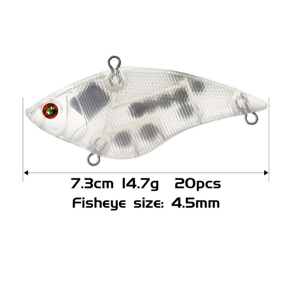 FREE FISHER 20pcs Lure Blanks Unpainted Fishing Lures Crankbait BlankLures Blank Hard Lures Kit for Saltwater and Freshwater