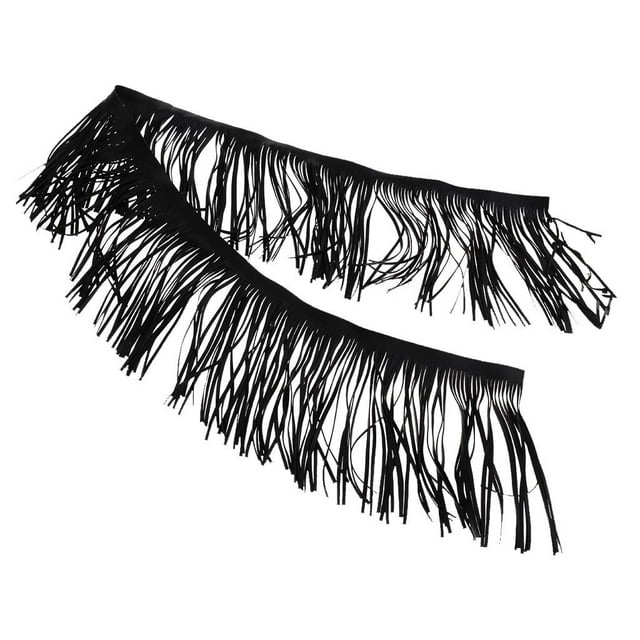 Accesorios Franja Bor Recorte 100 cm Negro Bricoje Manualidad Colgante para Bolsa Sunnimix borde franja