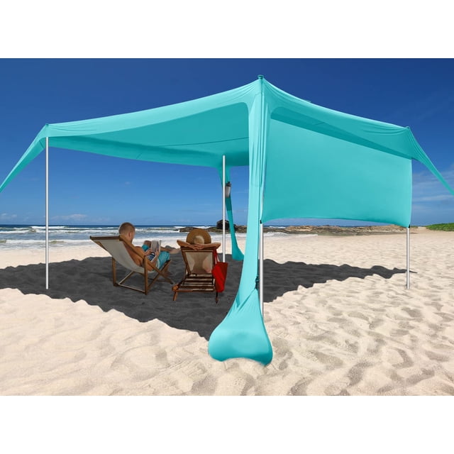 Toldo de playa Easierhike 305 x 305 cm con protección UPF50+