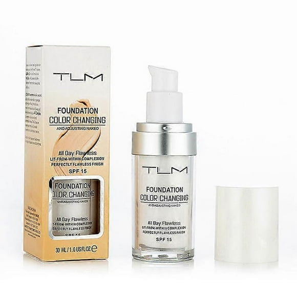 2pcs Tlm 30ml Liquid Foundation Magic Color Changing Face Concealer Cream Base Makeup Waterproof