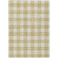 thumbnail image 2 of 5' X 8' Gold And Beige Plaid Washable Indoor Outdoor Area Rug, 2 of 5
