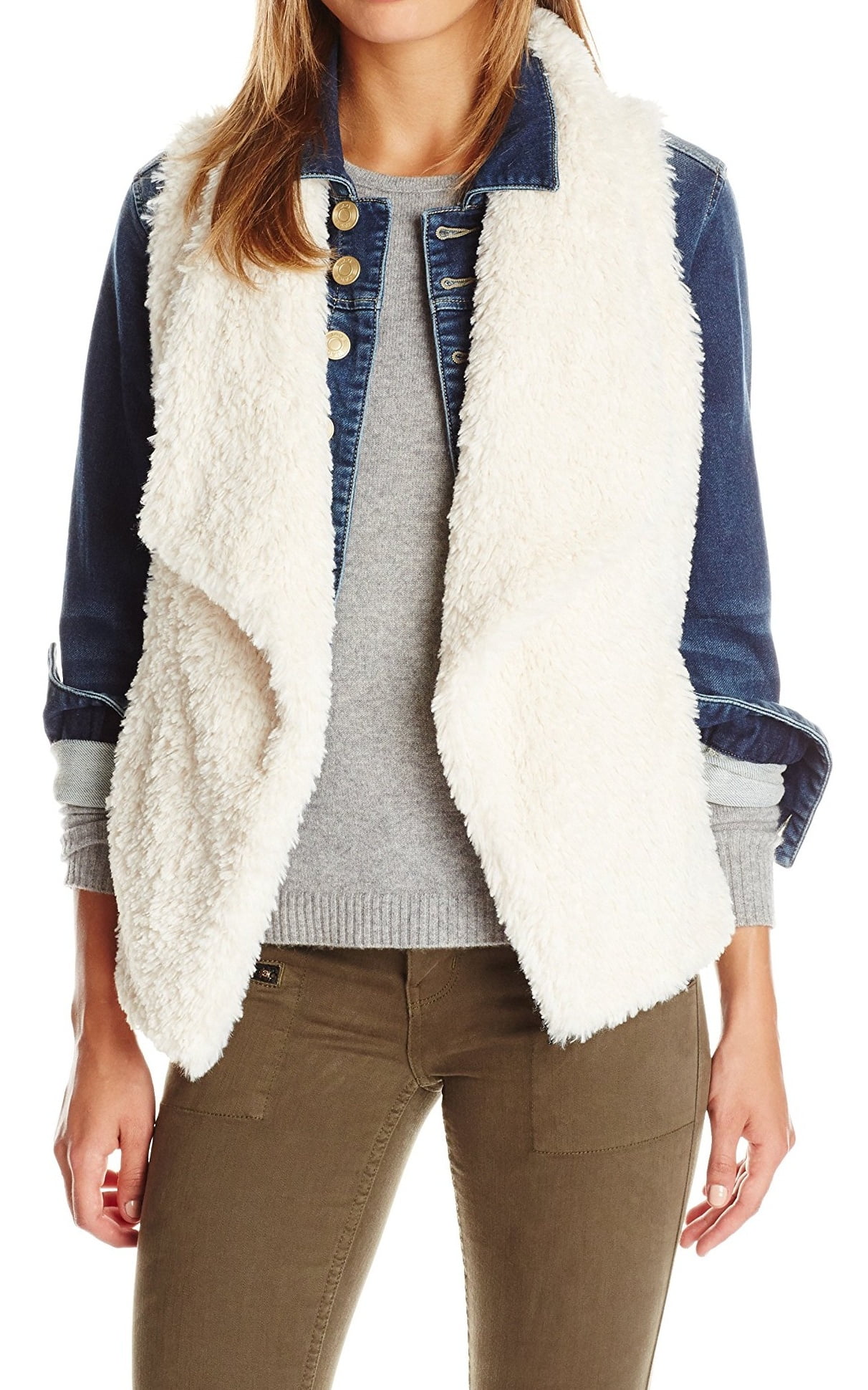 Calvin Klein Calvin Klein NEW White Ivory Womens Size Small S Faux