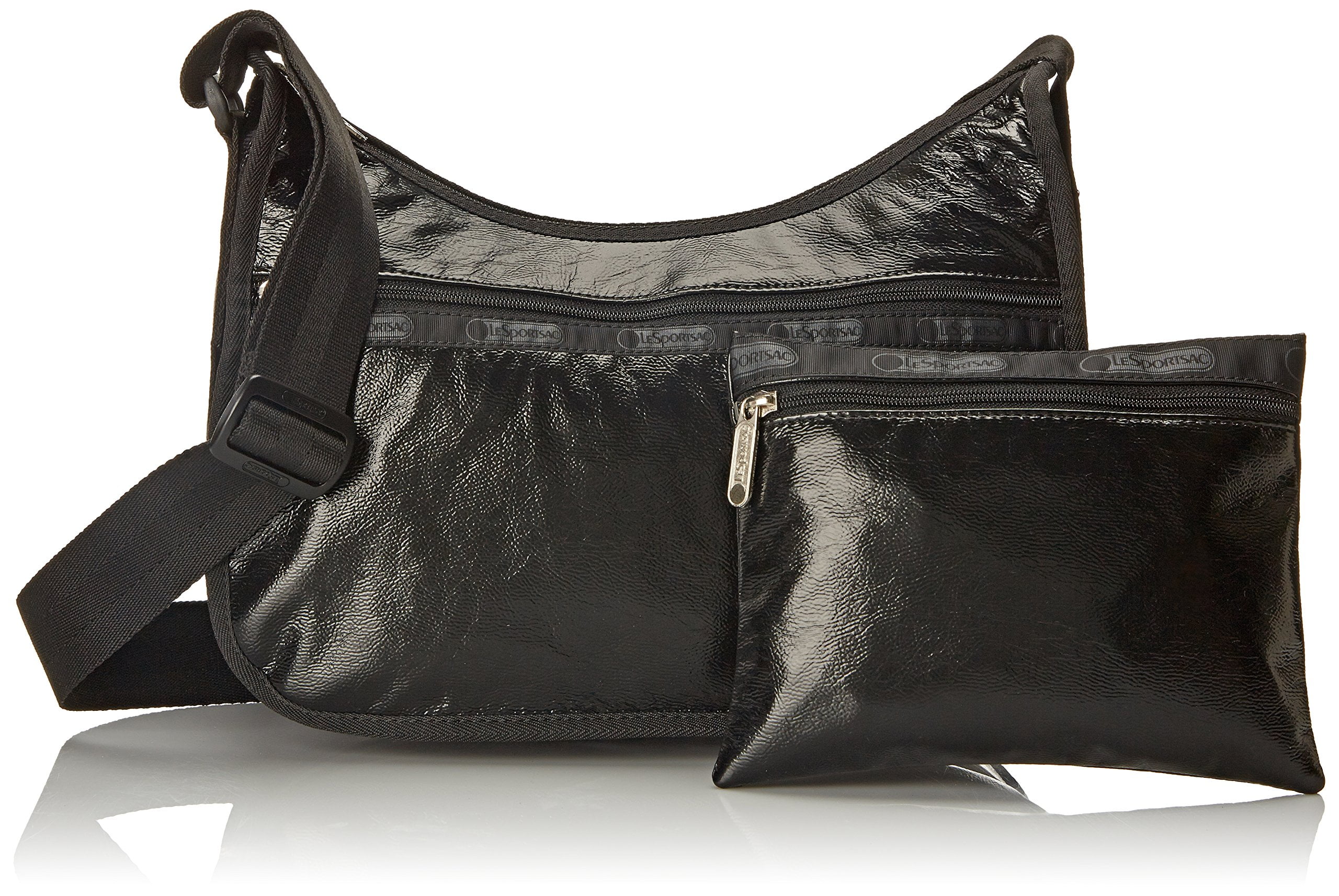 Hobo Shoulder Bag - Black Crinkle