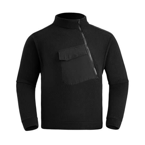 pstuiky camisa de manga larga para hombre, Sudadera con capucha y cuello alto para hombre, holgada, de manga larga, para otoño e invierno, sin capucha Tops de hombre xxl