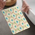 thumbnail image 2 of Pioneer Flower Floral Print Pattern Bathroom Rugs Mat, Non Slip Microfiber Bathroom Rug with Rubber Backing, Soft Mats for Bathroom Floor Tub Shower, 20"x32", 2 of 5