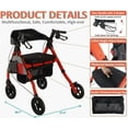 Heavy Duty Rollator Walker Aluminum Rolling Walker for Seniors and