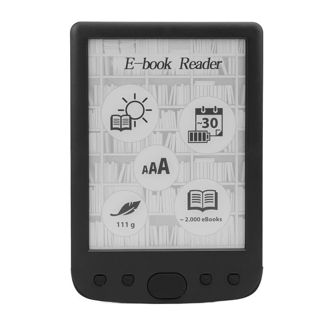 Electric Book Reader, 2500mAh Battery Ink Screen Book Reader for Outdoor for Home