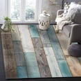 thumbnail image 5 of Area Rugs Indoor Non-Slip Rectangle Rug 2.7x5 Ft Modernism Impressionist Style Retro Wood Grain Rug Rubber Backing Floor Mats Non Shedding Home Decor Carpet for Entryway Living Room, 5 of 8