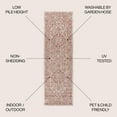 thumbnail image 4 of JONATHAN Y SANTA MONICA 2 x 10 Runner Rug, Malta Bohemian Medallion Textured Weave - Red/Taupe, SMB104A-210, 4 of 5